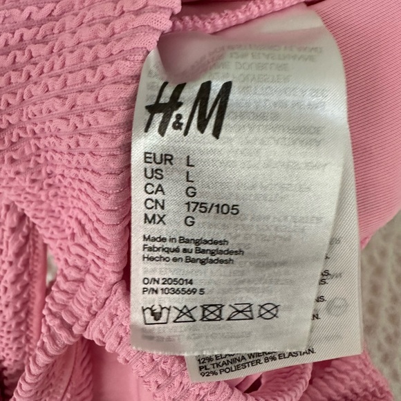 H&M Pink Women's One Piece Swimsuit - Picture 4 of 4